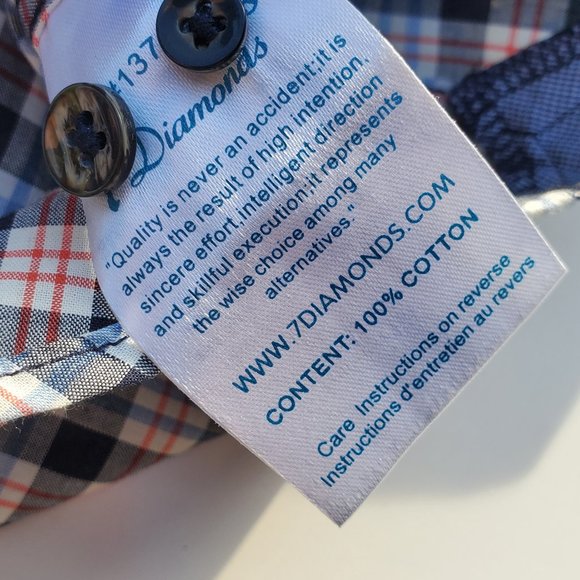 7 Diamonds XL Plaid Long Sleeve Button Down - Picture 6 of 6